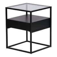 BEISTELLTISCH Vissenbjerg - Schwarz, Metall (40/40/51cm) - [en.casa]