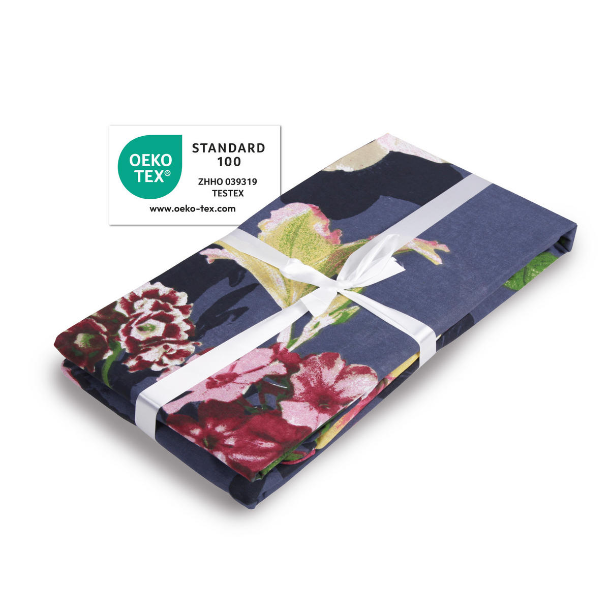 BETTWÄSCHE - Renforce Flower Blue 135x200cm - Multicolor, Naturmaterialien (135/200cm) - Bestlivings