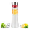 GLASKARAFFE 1 Liter CAROLA, rot, Edelstahl, Silikon - Rot, Glas (1L) - bremermann