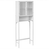 DULAP DE BAIE bambus 63 cm alb Okarche - alb, lemn (63/167/25cm) - Beliani