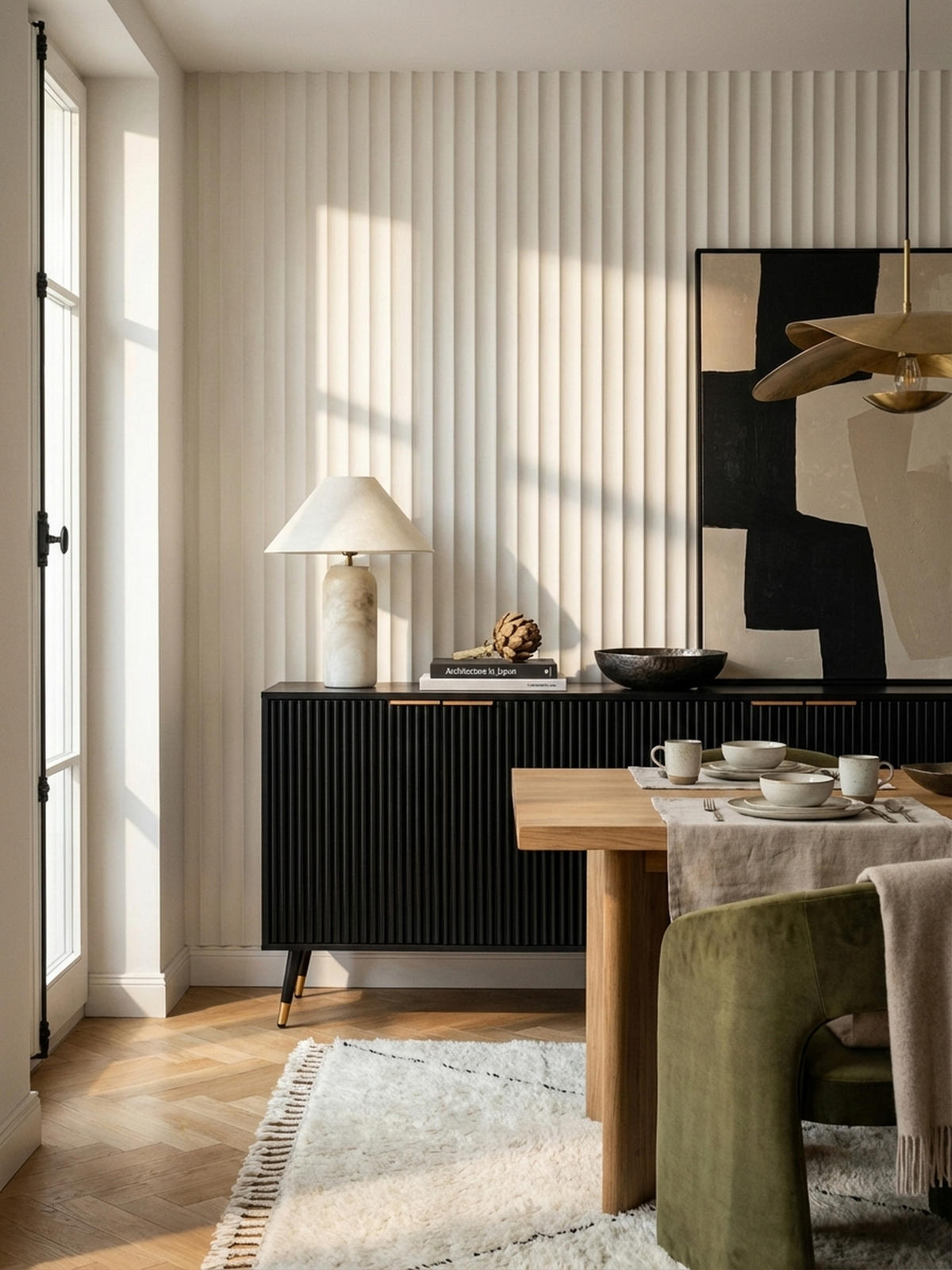 SIDEBOARD – Schwarz/Eiche-Dekor, 150x81x39 cm, mit Türen, Metallbeine - Goldfarben/Schwarz, Holzwerkstoff/Metall (150/81/39cm) - KADIMA DESIGN