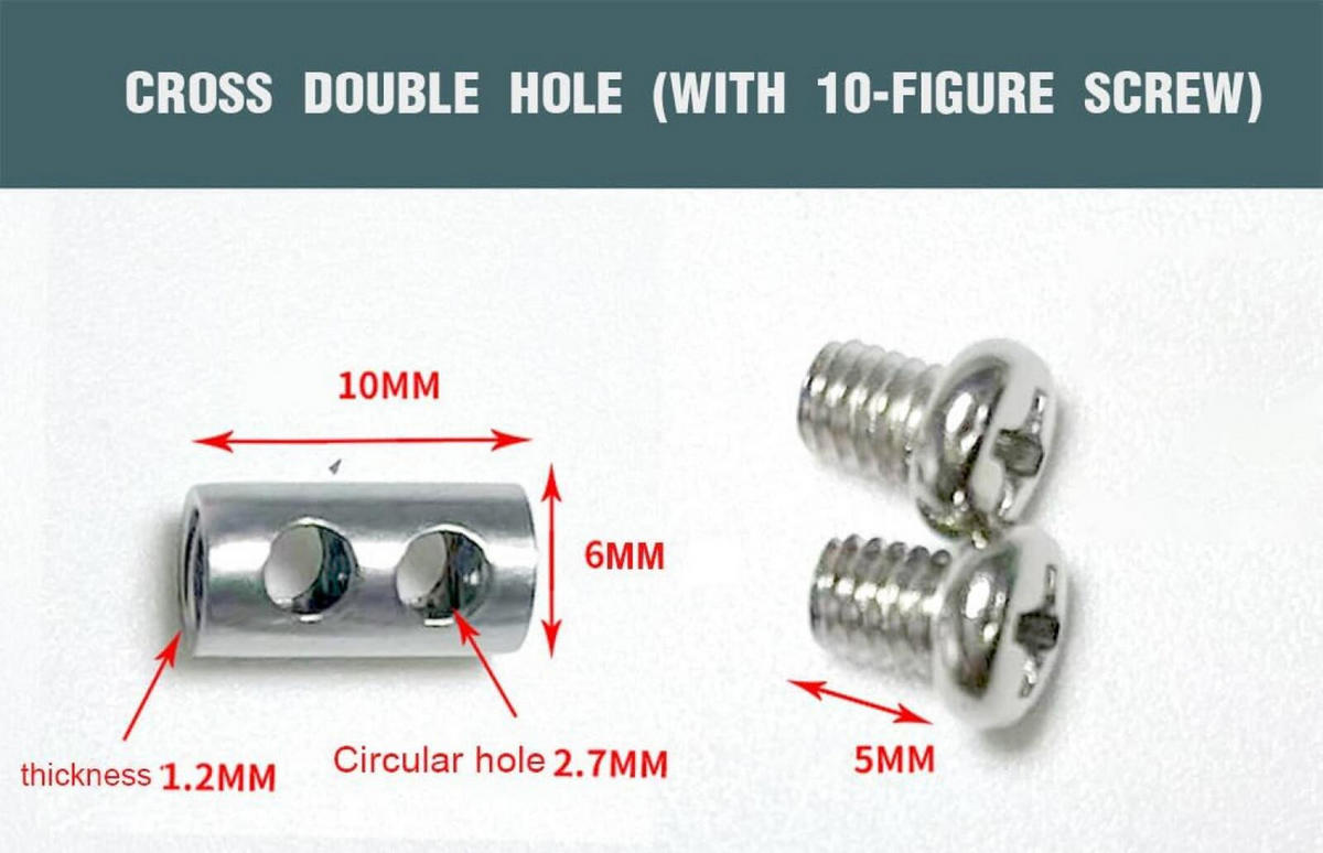 KABELKLEMMEN – mit Schraubklemmen, geeignet für Kabel und Drähte mit einem Durchmesser von 1,5 bis 2,5 mm, 10er-Packung - Silberfarben, Metall (1/0.6/1cm) - DCA
