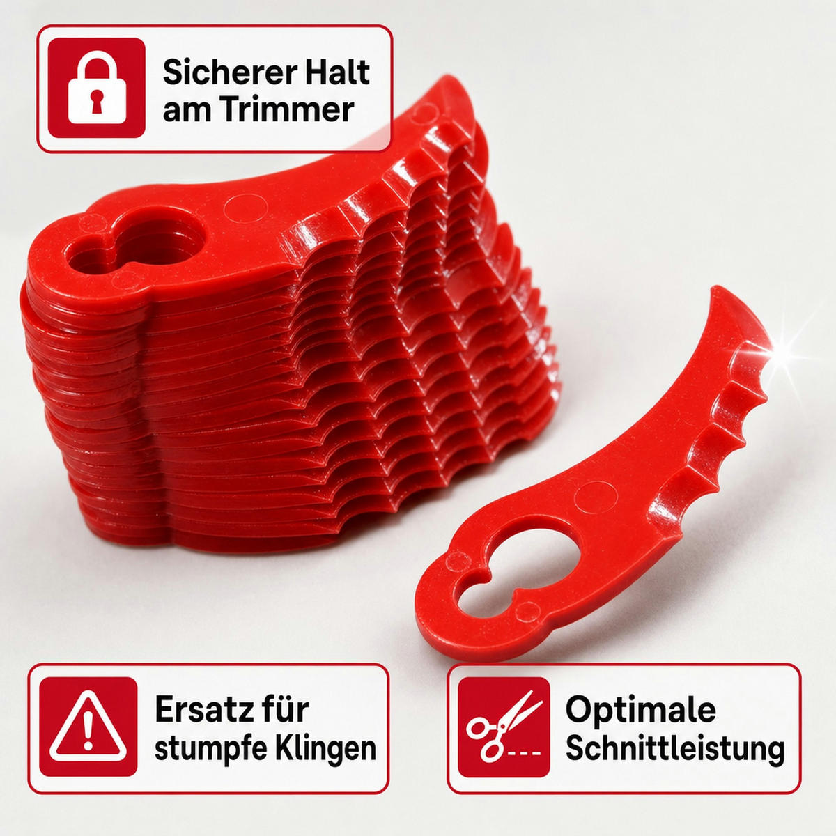 ERSATZMESSER gebogen - Rot, Kunststoff (9.2/2.2/2.5cm) - Westfalia