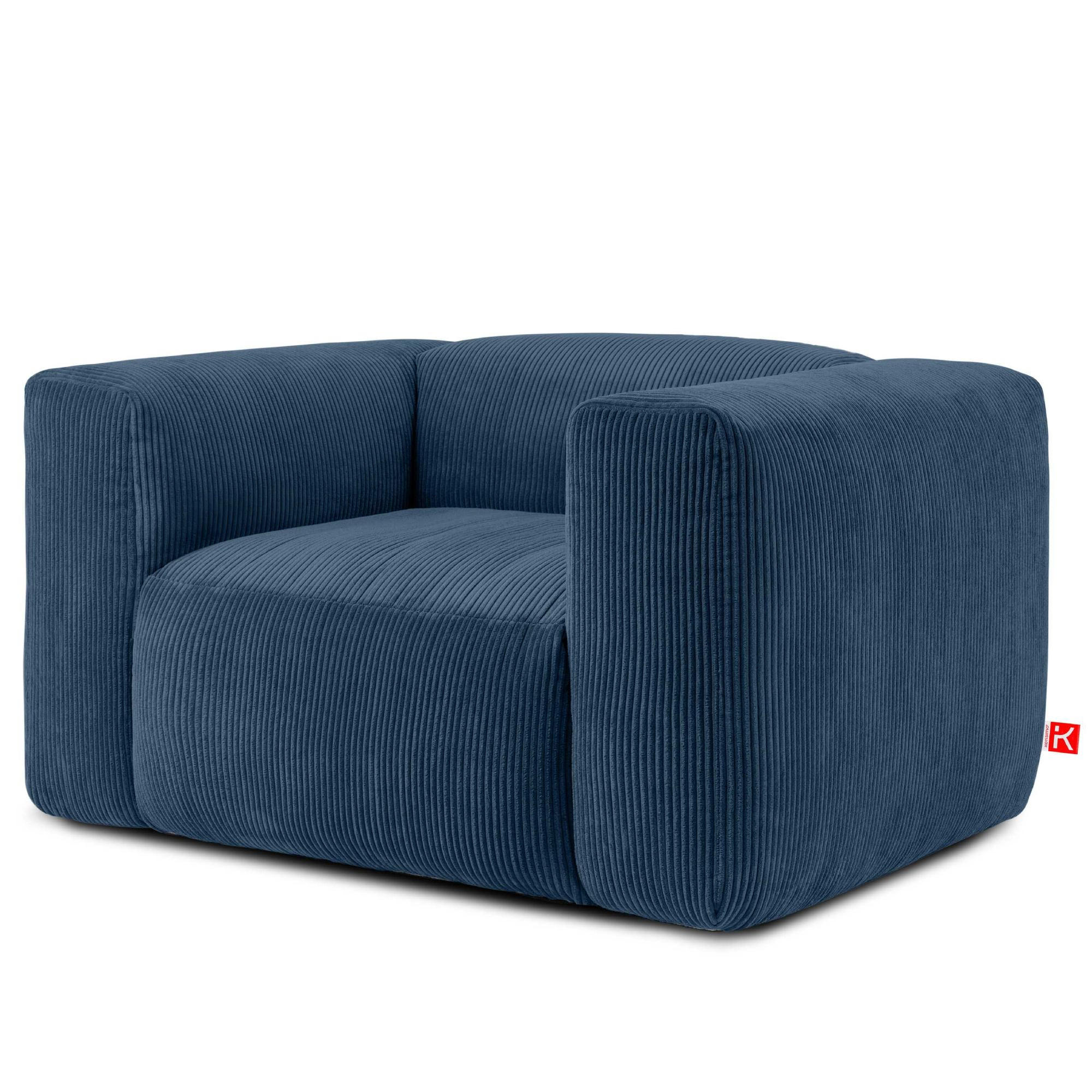 SESSEL BUFFO , Kobaltblau - Blau, Textil (130/73/96cm) - KONSIMO®
