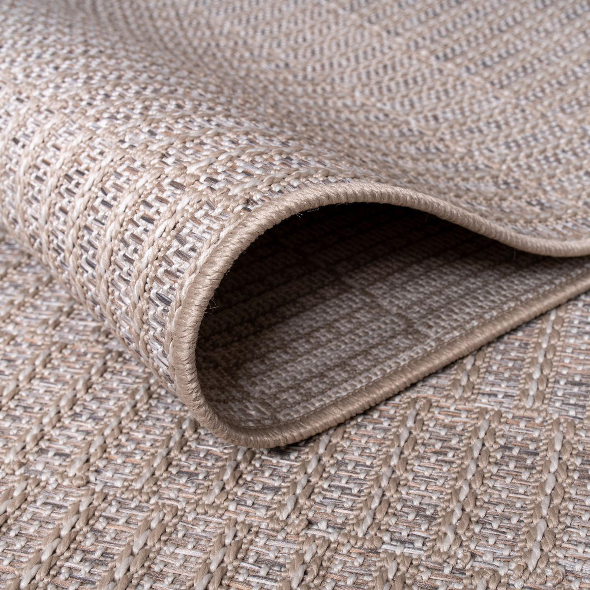 OUTDOORTEPPICH Boho Beige Ø 200 cm - Sandfarben/Beige, Kunststoff (200/200cm) - TT Home