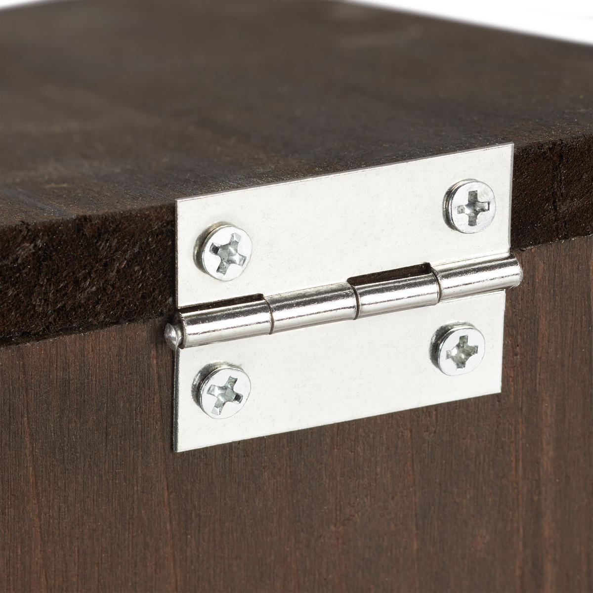 EICHHÖRNCHEN Futterhaus - Dunkelbraun, Holz/Kunststoff (12/17.5/25cm) - Relaxdays