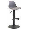 BARHOCKER Kunststoff grau - Schwarz/Grau, Kunststoff/Metall (39/82/43cm) - CLP