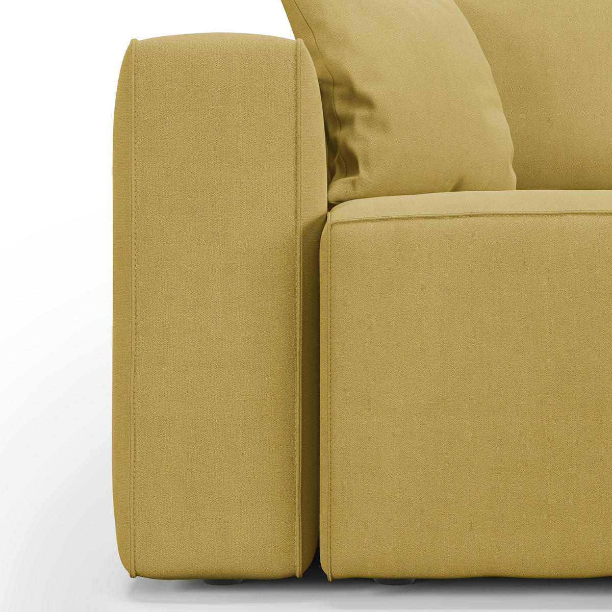 LINEARSOFA Morfeo - Gelb, Textil (245/86/99cm) - Divani.store