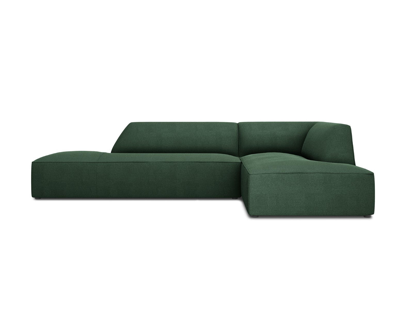 ECKSOFA rechts Ruby aus strukturiertem Stoff grün 4 Sitzplätze - Grün, Textil (180/273cm) - Micadoni
