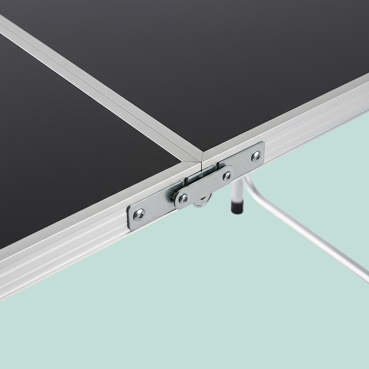 CAMPINGTISCH-SET - Schwarz, Holzwerkstoff/Textil (60/120/71cm) - Relaxdays