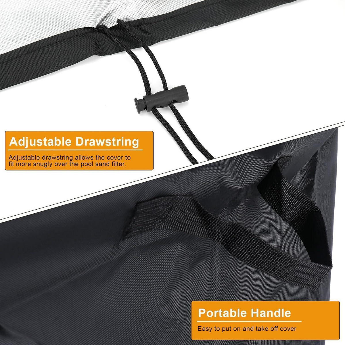 POOLPUMPENABDECKUNG 86 x 84 x 61 cm Oxford Wasserdicht - Schwarz, Textil (84/86cm)