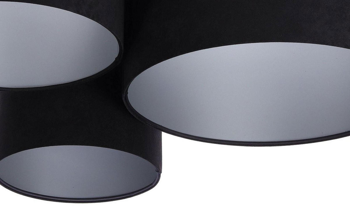 LAMPENSCHIRM Schwarz 75/34 cm - Silberfarben, Kunststoff (75/75/34cm) - KUNSTLOFT