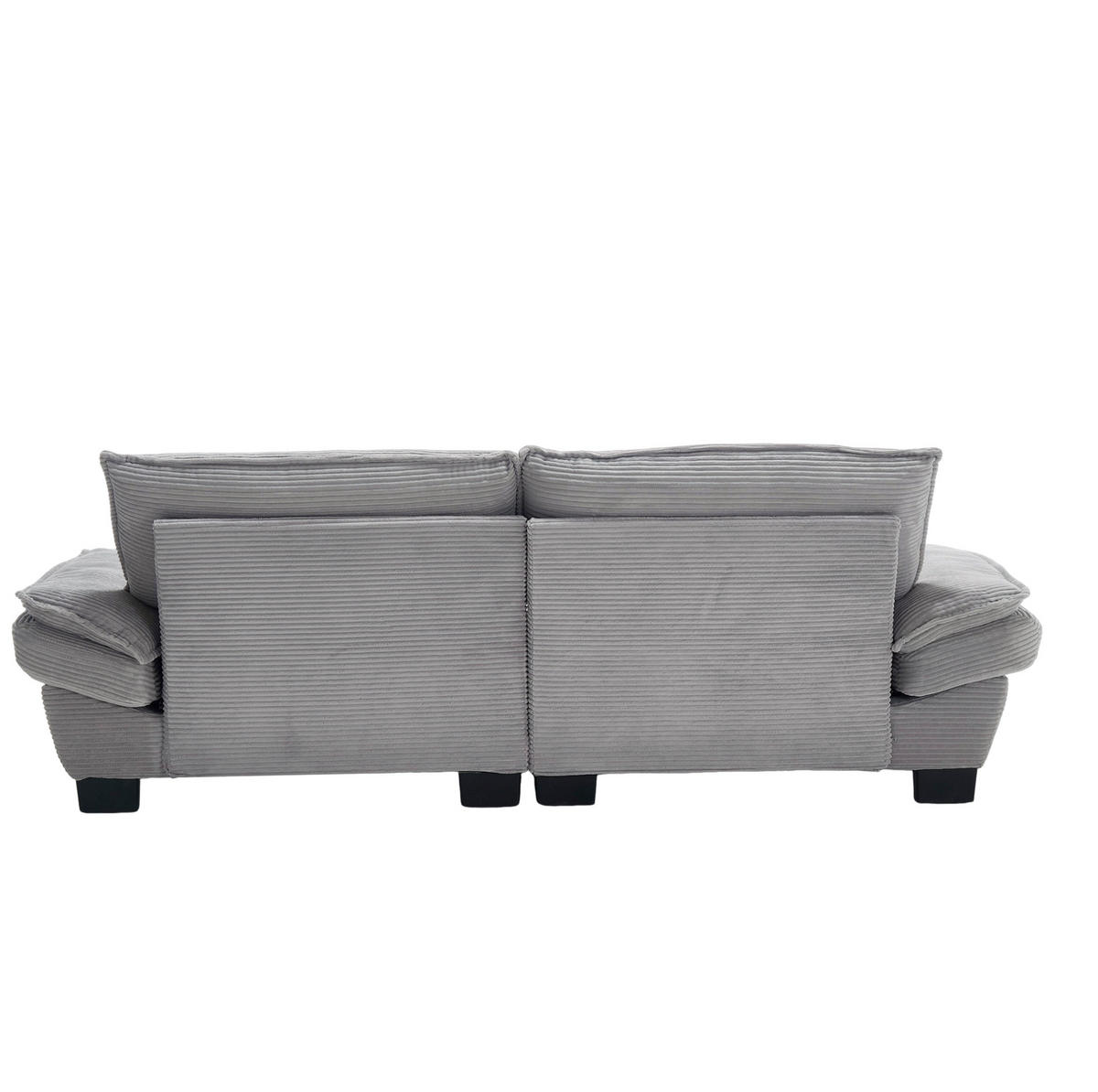 POHOVKA zo zamatu, 224/81/81 cm svetlosivá, 2-miestna s vankúšmi - sivá, textil (224/81/81cm) - BEAOK