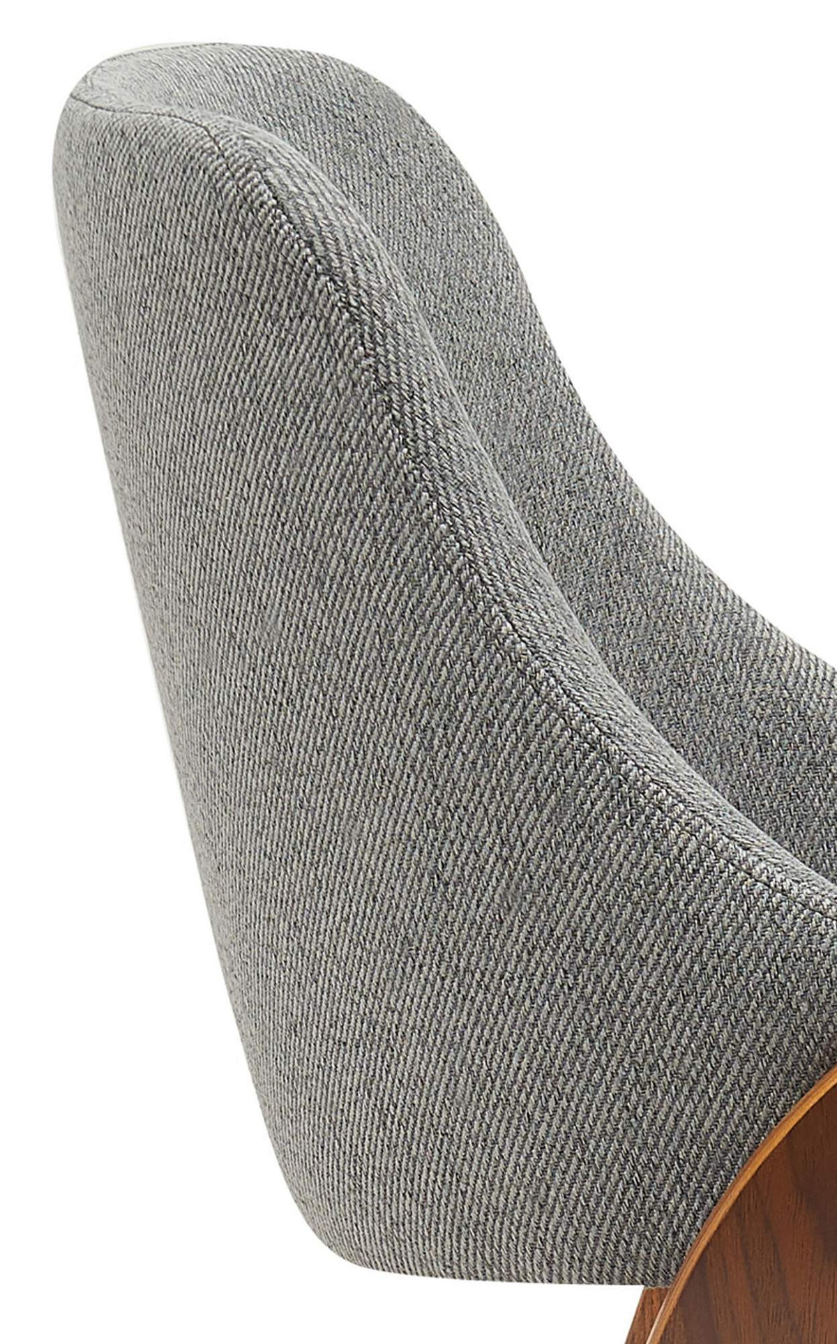 ESSZIMMERSTUHL Stoff walnuss/dunkelgrau - Dunkelgrau/Walnussfarben, Holz/Textil (52/86/54cm) - CLP