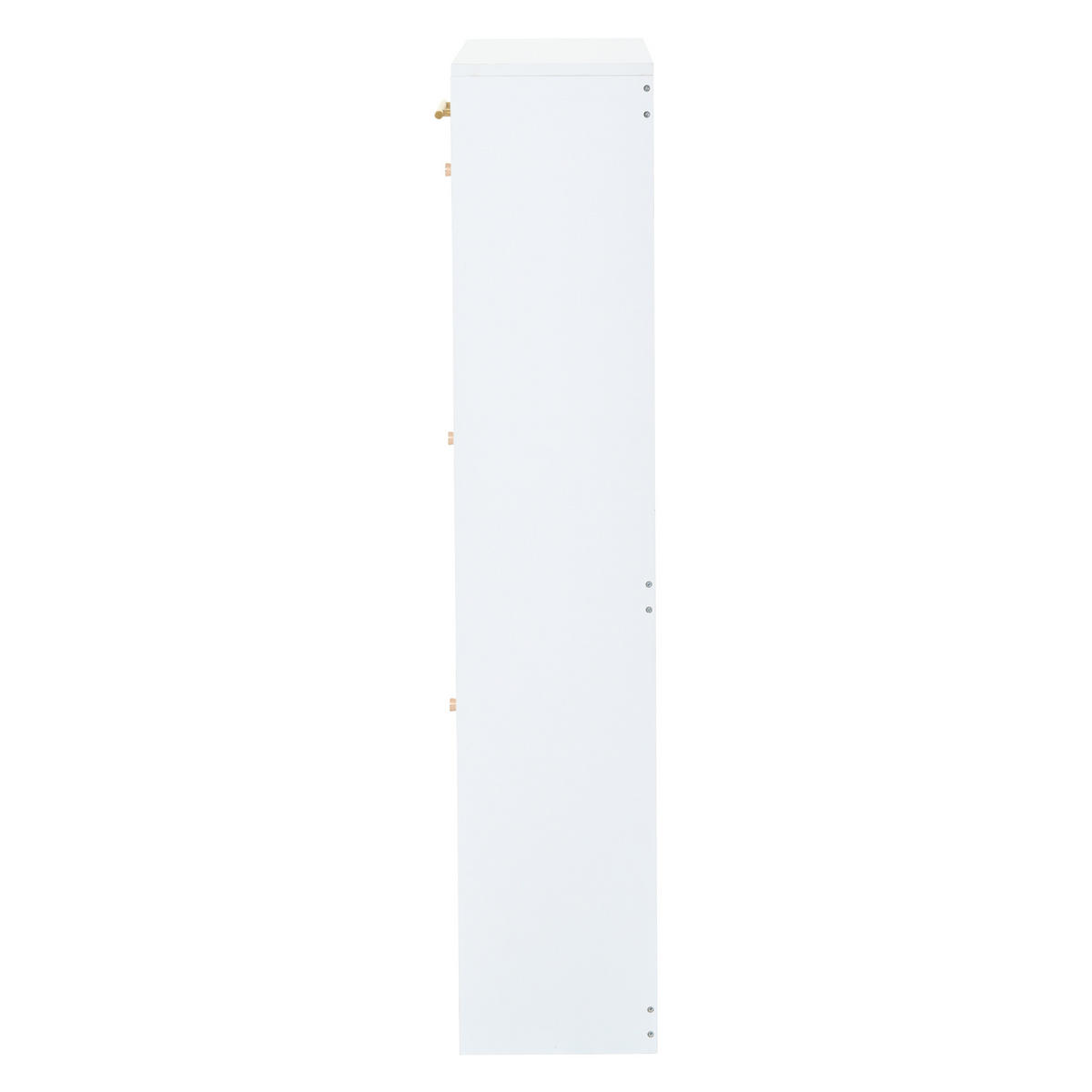 SCHUHSCHRANK Weiß MDF 6 Fächer 1 Schublade 70x25x123.5cm - Weiß, Holzwerkstoff (25/123.5/70cm) - FLIEKS