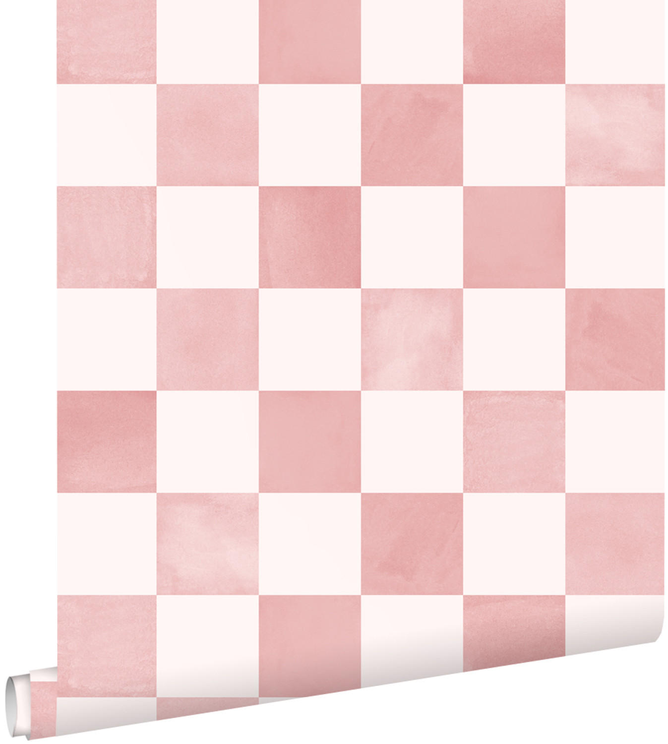 TAPETE Karomuster 50 x 900 cm - Pink, Papier (50/900cm) - ESTAhome