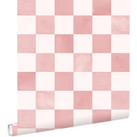 TAPETE Karomuster 50 x 900 cm - Pink, Papier (50/900cm) - ESTAhome