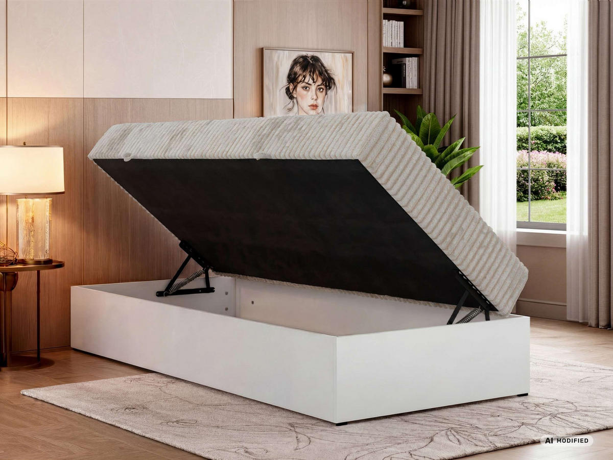 AMERICKÁ POSTEĽ TRAVIT ZERO 90 90/200 - Béžová Manšester - Topper T25 - H4 (tvrdý) - čierna/béžová, textil/plast (90/200cm) - MKS