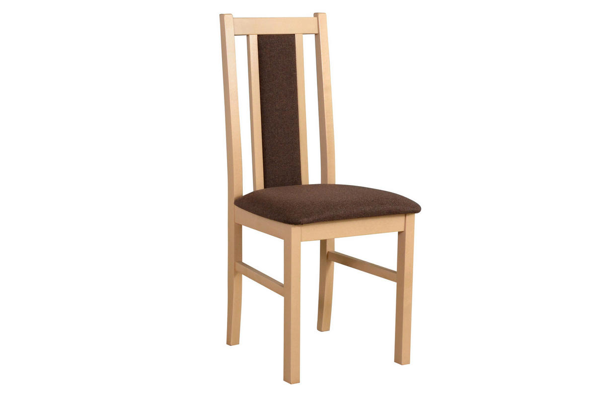 STUHL 2er Set BOS 14, sonoma - Braun/Sonoma Eiche, Holz (43/94/40cm) - Leaf Design