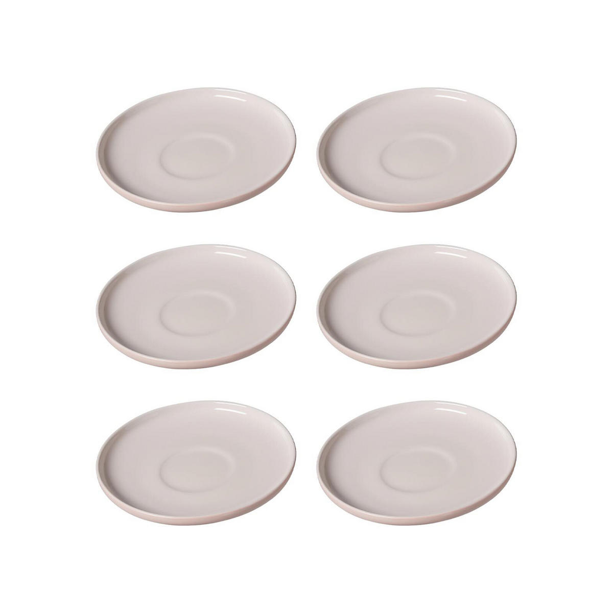 KAFFEEUNTERTASSEN Jasper rosa ø 15.0 cm 6er Set - Rosa, Keramik (15cm) - Ritzenhoff Breker