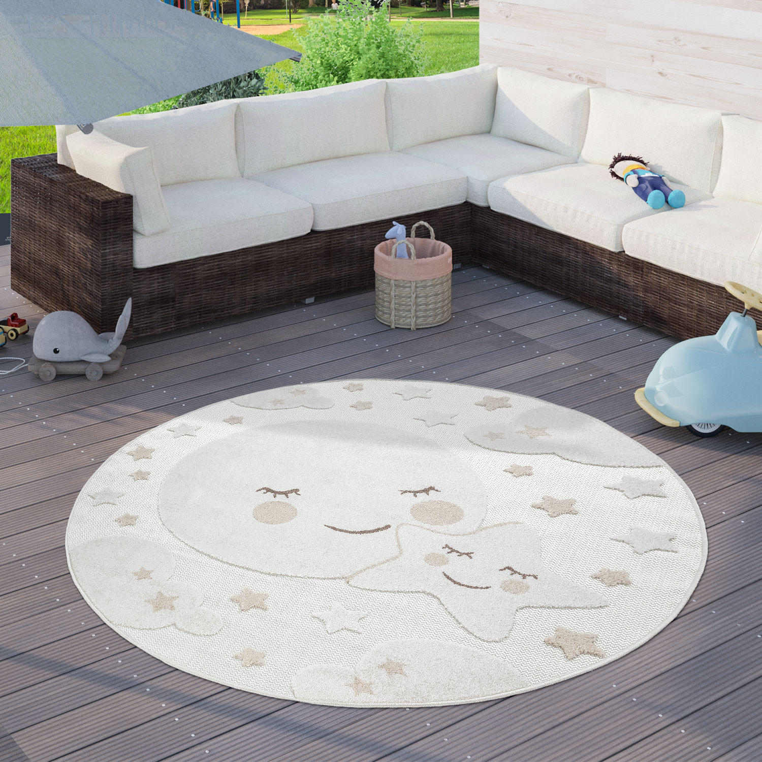 KINDERTEPPICH 160/160 cm Tweet 465 - Creme, Textil (160/160cm) - Paco Home