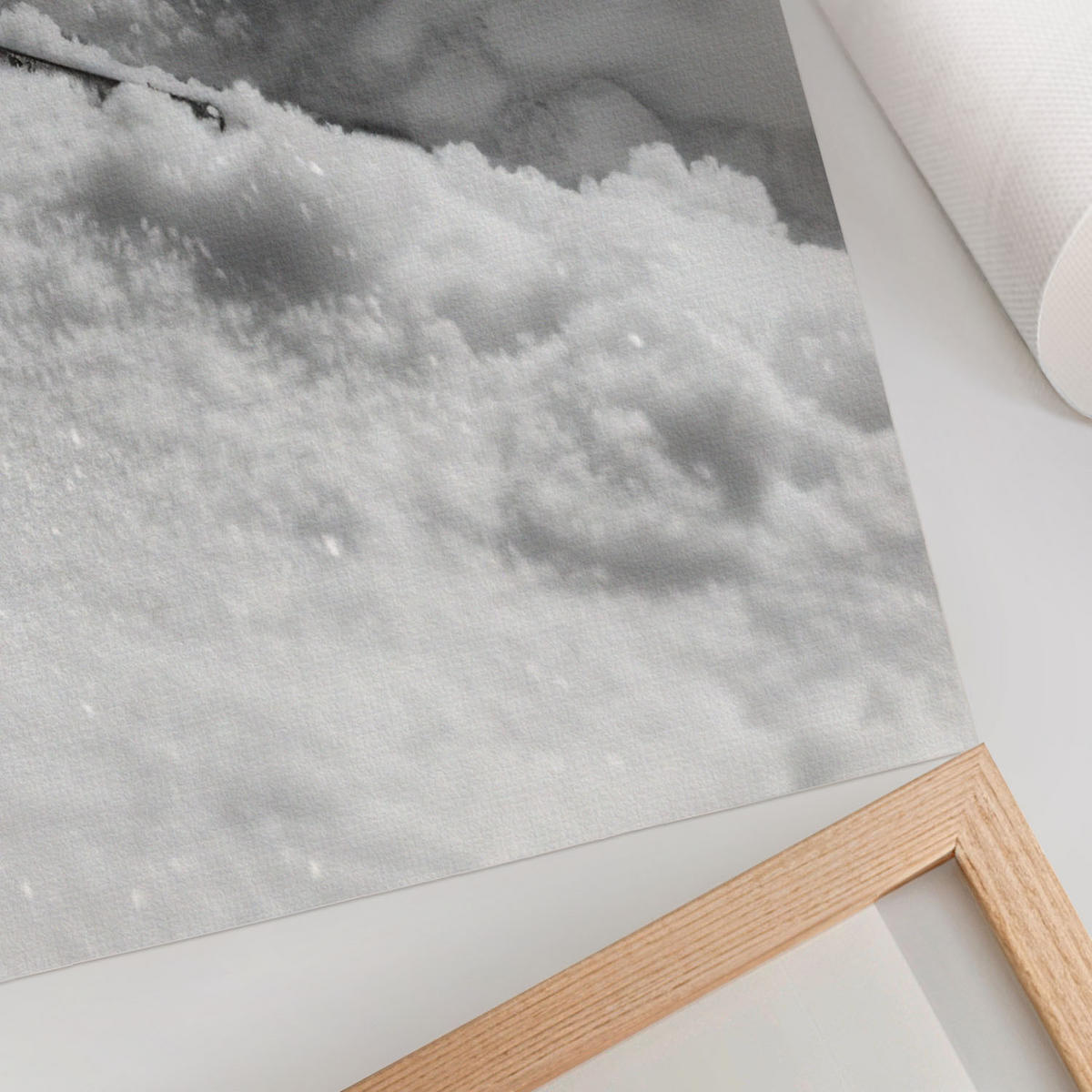POSTER - 59x84 cm - Anna Keller - Skifahren im Schnee - Weiß, Textil (59/84/0.1cm) - TULUP