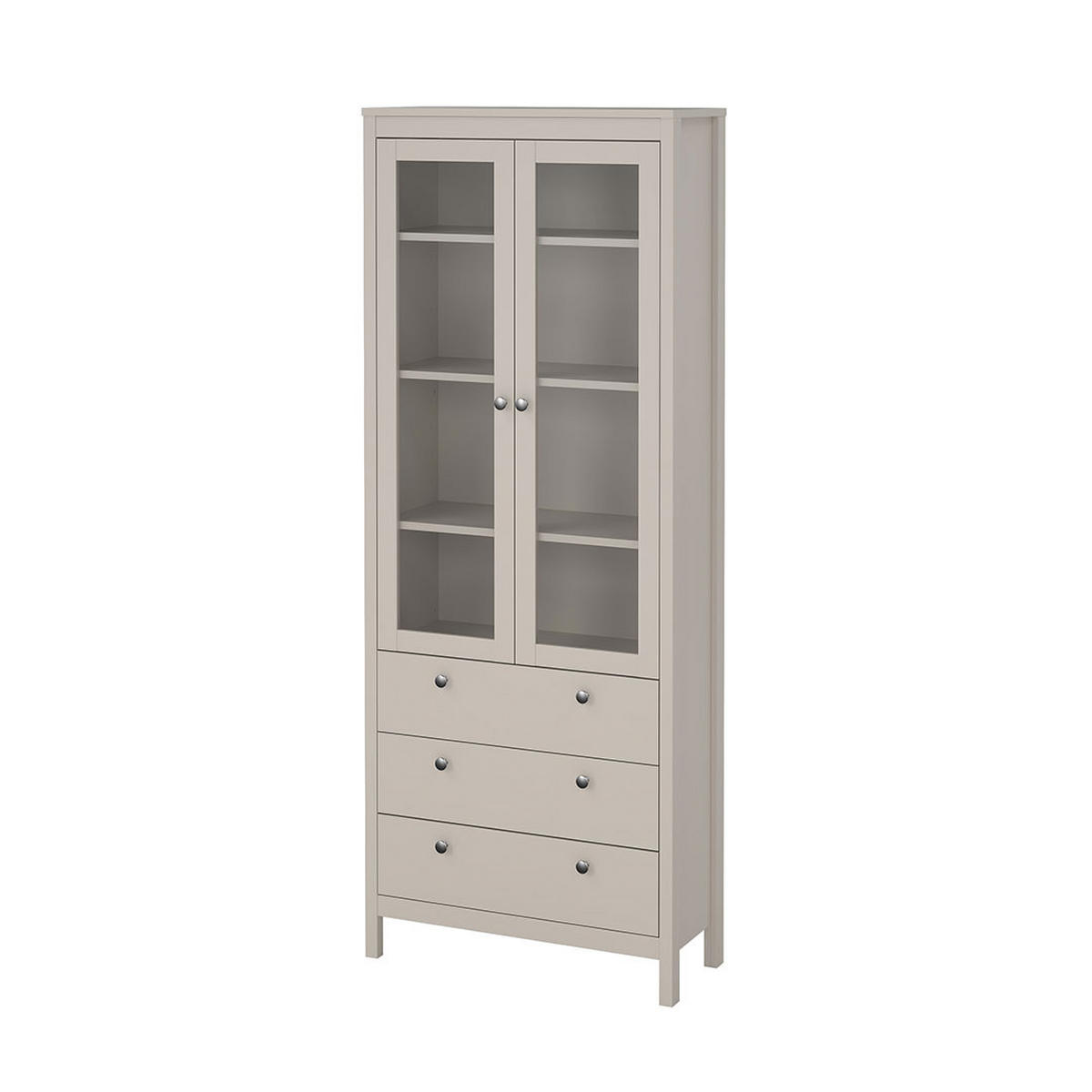 VITRINENSCHRANK, Madrid, Kaschmir, Holzwerkstoff, 78 x 33 x 199 cm - Kaschmir, Holzwerkstoff (78/199/33cm) - ebuy24