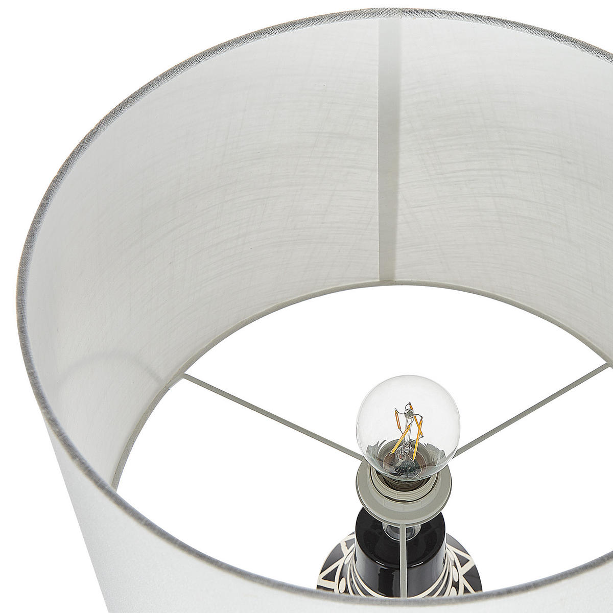 TISCHLAMPE Shebelle 38/38/68 cm - Schwarz, Keramik (38/38/68cm) - Beliani