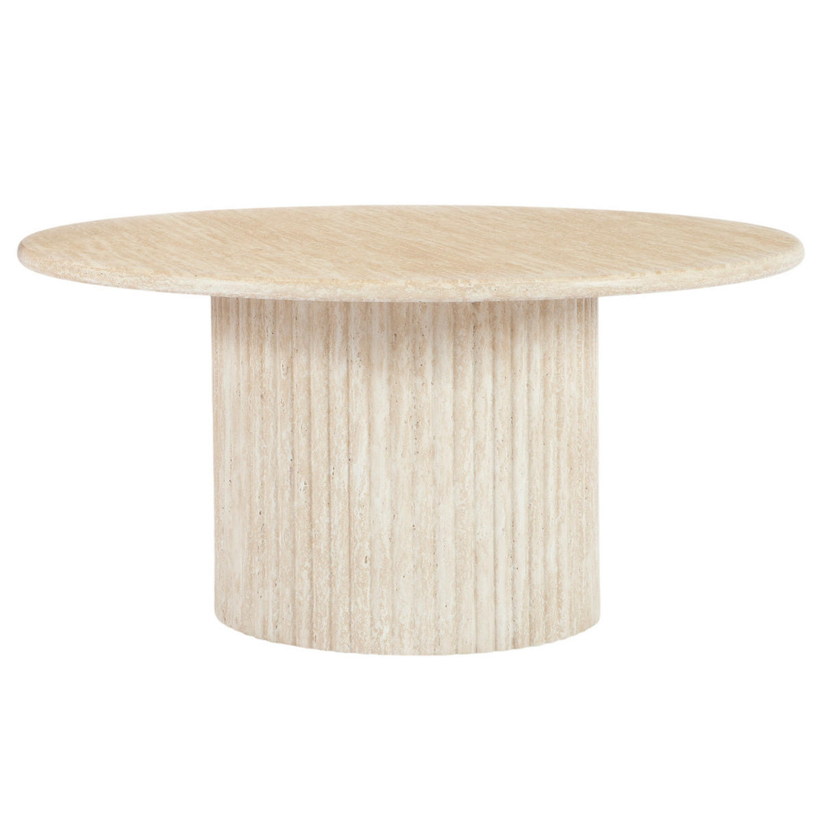 COUCHTISCH 2-teilig - Travertin Stein Dekor - Beige, Holzwerkstoff (80/80/40cm) - home24