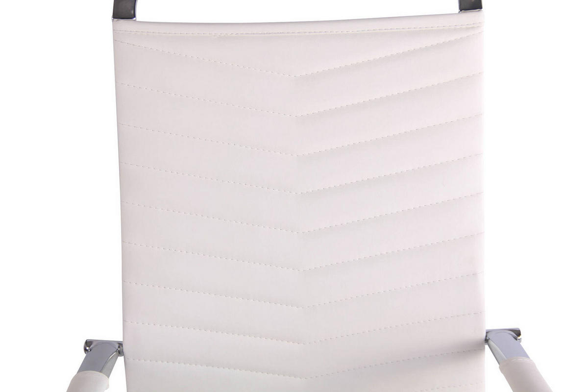 BÜROSTUHL Battle, Kunstleder Weiß - Weiß, Textil/Metall (57/120/65cm) - TPFLiving