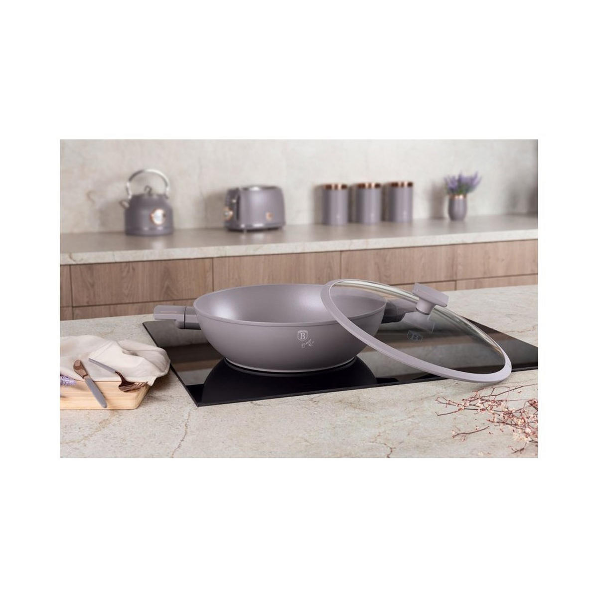 PFANNE Grau 40/30/8 cm BH8095 - Grau, Metall (30cm) - Berlinger Haus
