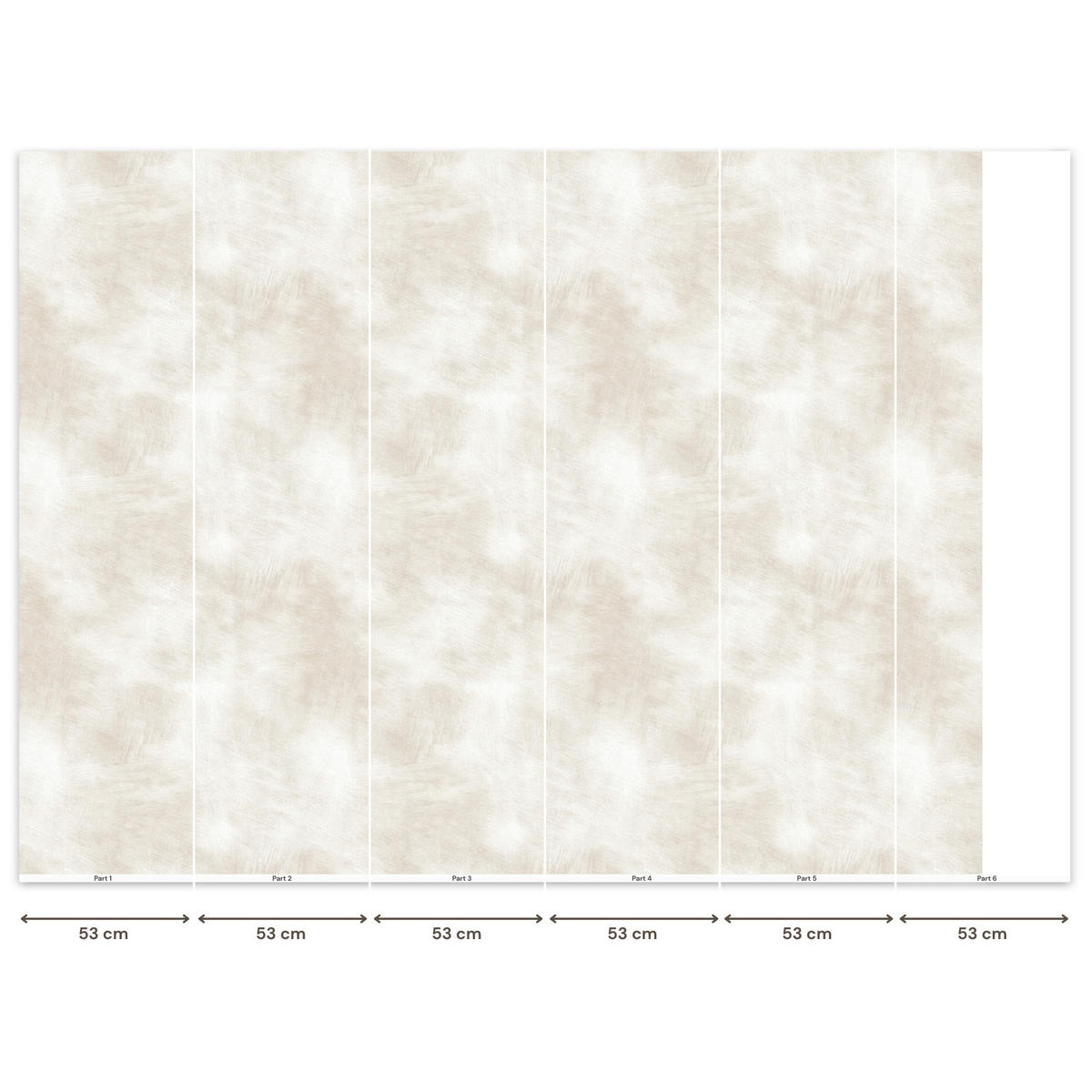 TAPETE - Dezent - Textur - Beige - 280x200 cm - Creme, Papier (280/200cm) - OnlyWow
