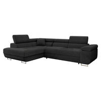 ECKSOFA Torezio, Seite: Links - Schwarz, Holz/Textil (274/203cm) - MIRJAN24