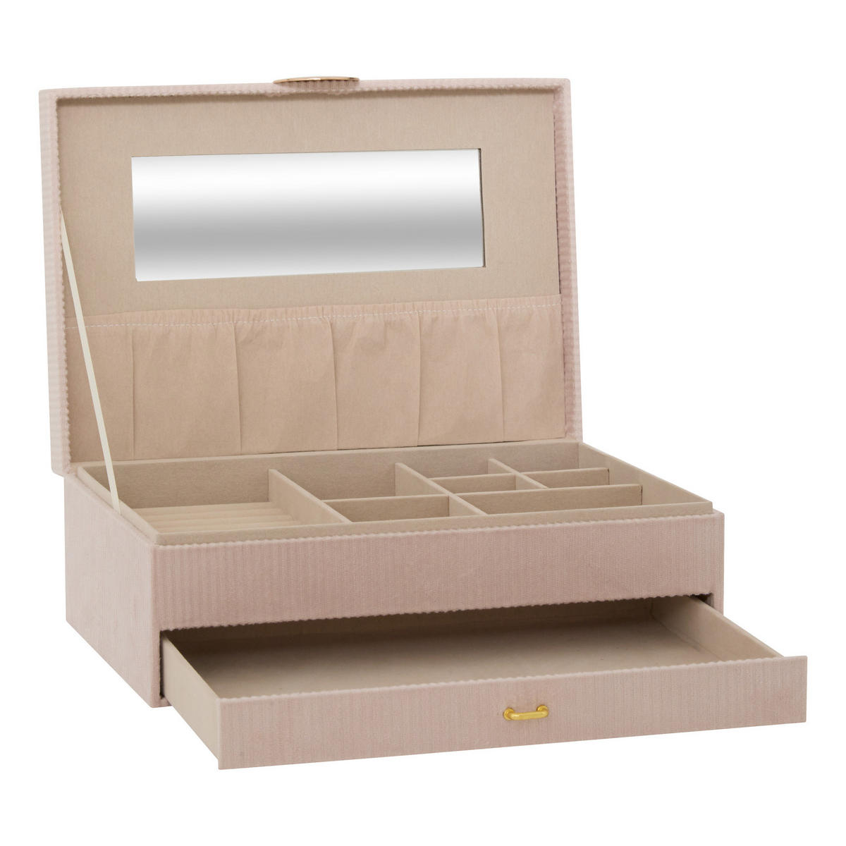 SCHMUCKSCHATULLE Enya 27,5/19/10 cm - Beige, Holzwerkstoff (19/10/27.5cm) - Atmosphera Createur d´interieur