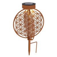 LED AUSSENLEUCHTE Lebensblume Rostfarben Braun - Braun, Metall (20/20/30cm)