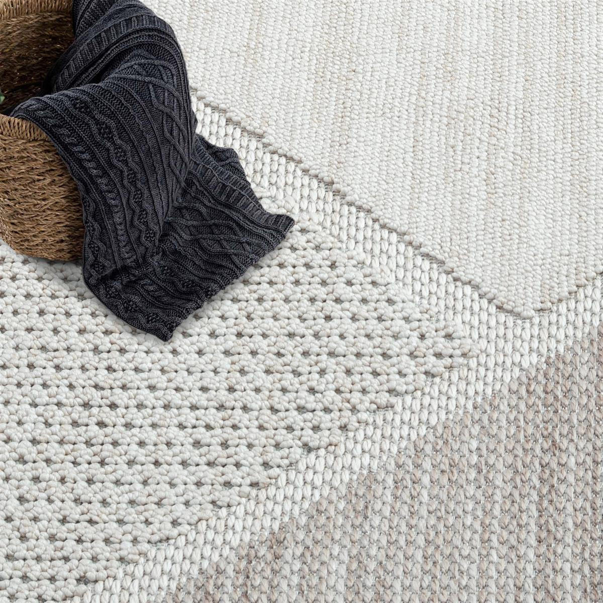KURZFLOR-TEPPICH Lindo 8877 Grün 200x200 cm Rund - Creme, Textil (200/200cm) - carpet city