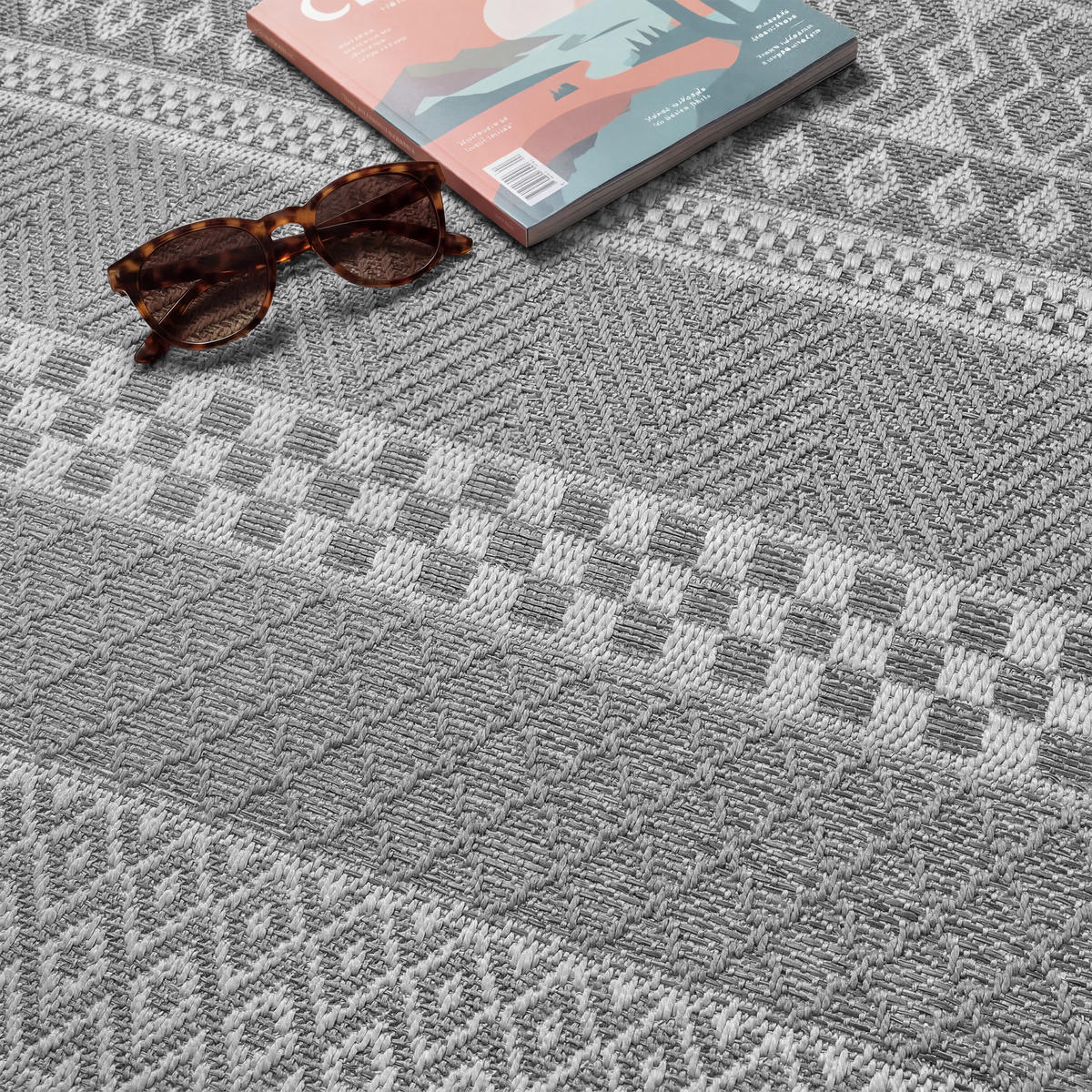 OUTDOORTEPPICH 80/150 cm Vermont 183 - Hellgrau, Textil (80/150cm) - Paco Home