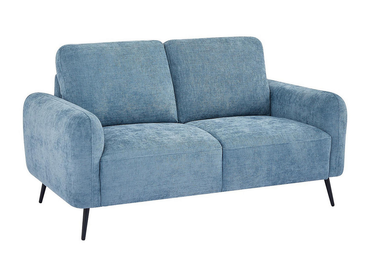 SOFA - 2 Personen - stoff - blau Letrosa - Blau, Textil/Metall (157/86/88cm) - Vente-Unique