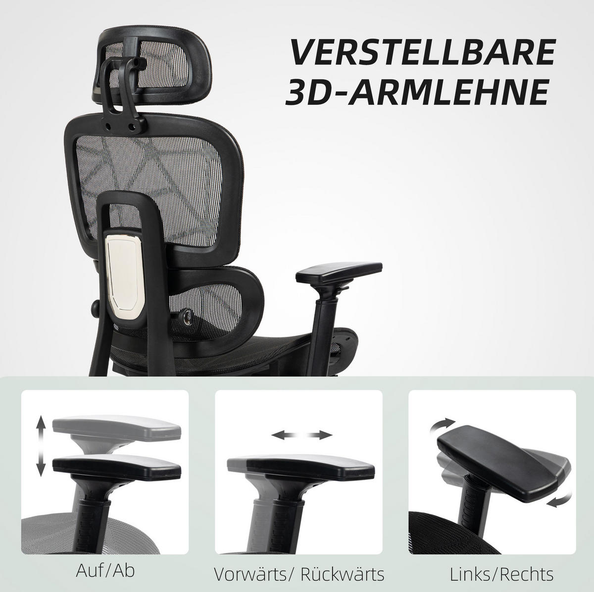 DREHSTUHL 64/66/114-122 cm schwarz aus Polyester mit Liegefunktion - Schwarz, Kunststoff (64/122/66cm) - OKWISH