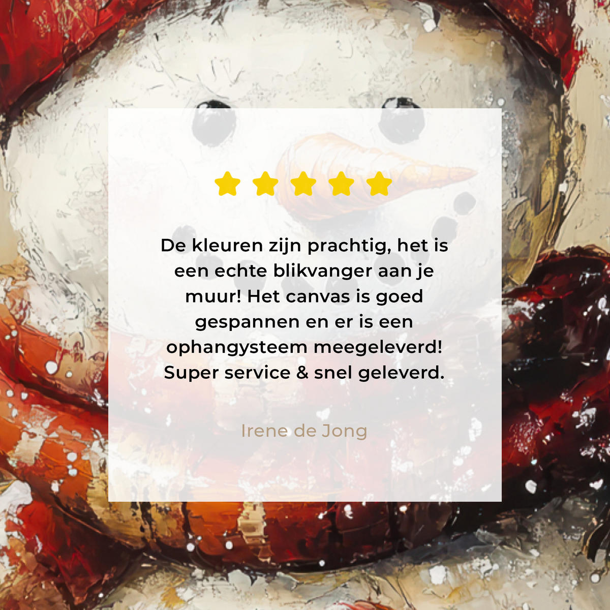 LEINWANDBILD Schneemann - Winter - Schnee - Beige Deko Groß 90x140 cm - Weiß, Textil (90/140cm) - MuchoWow