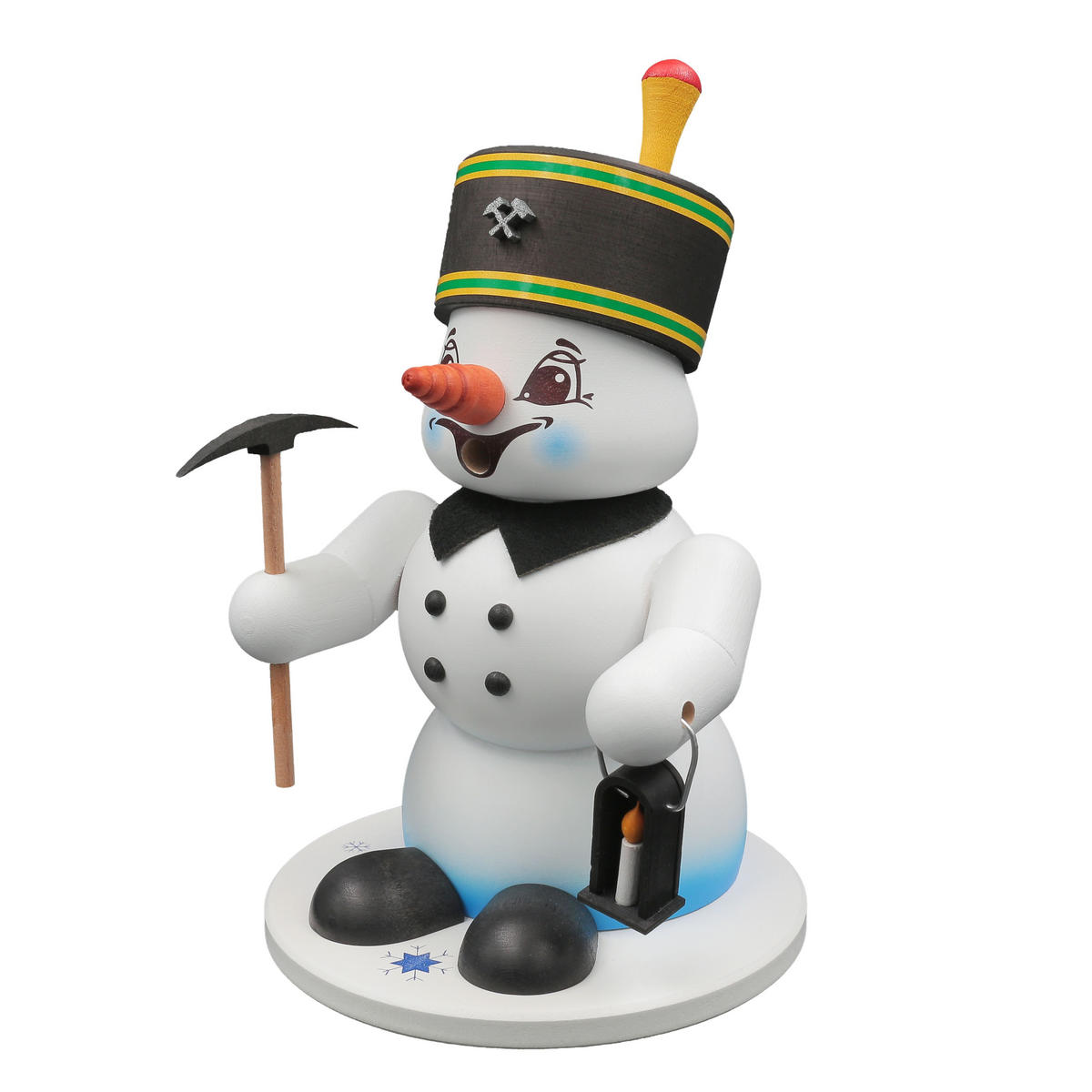 RAUCHFIGUR Schneemann Weiß Bergmann 19 cm - Multicolor, Holz (15/19/0.1cm)