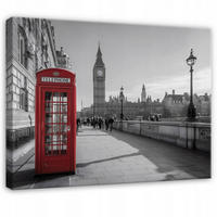 LEINWANDBILD Stadt New York Schwarzweiß 90x60 cm - Multicolor, Holzwerkstoff (90/60cm) - Wallarena