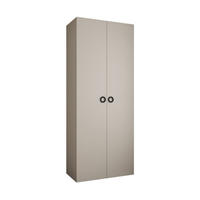 DREHTÜRENSCHRANK 245,5/100/50 2-türig - Kaschmir/Schwarz, Holz/Metall (100/245.5/50cm) - Abiks Möbel