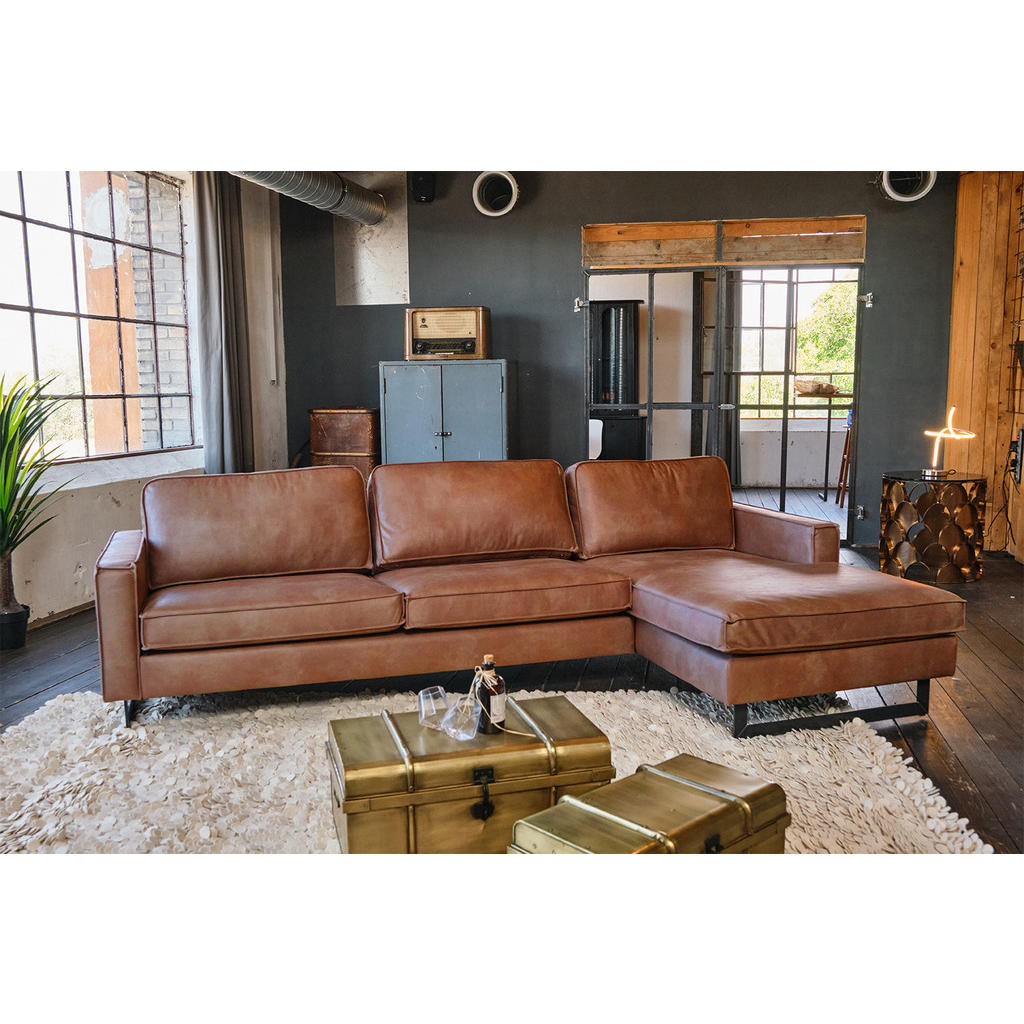 Thumbnail - Kawola Ecksofa, Braun, Leder, 3-Sitzer, Füllung: Kaltschaum, Ottomane rechts, L-Form,L-Form, 286x170 cm, Wohnzimmer, Sof...