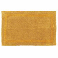 BADEMATTE 70/120 cm, 100% Baumwolle, wendbar - Gelb, Textil (70/120cm) - Homescapes