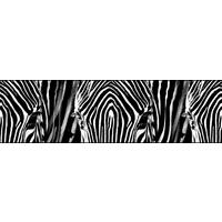 SELBSTKLEBENDE Tapetenbordüre Zebras 500 x 14 cm - Schwarz, Papier (500/14cm) - Sanders & Sanders