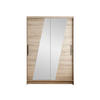 KLEIDERSCHRANK Miami VIII - Silberfarben/Trüffeleichefarben, Holzwerkstoff/Kunststoff (120/200/58cm) - MIRJAN24