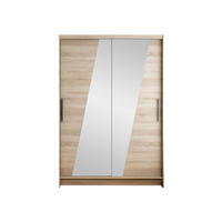 KLEIDERSCHRANK Miami VIII - Silberfarben/Trüffeleichefarben, Holzwerkstoff/Kunststoff (120/200/58cm) - MIRJAN24