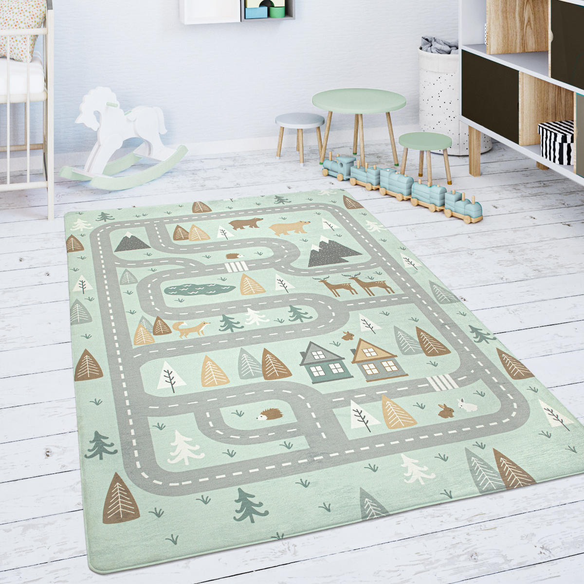 KINDERTEPPICH 80/150 cm Chicos 550 - Türkis, Textil (80/150cm) - Paco Home