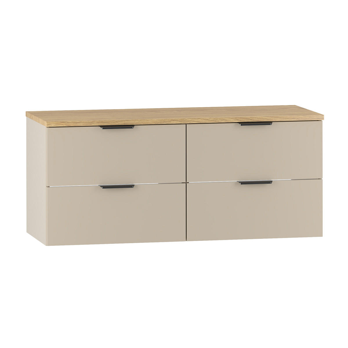 WASCHTISCHUNTERSCHRANK 120.6cm Astrid Kaschmir und Holz - Beige, Holzwerkstoff (120.6/52.2/46.5cm) - Petits-meubles